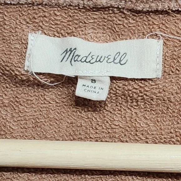 Madewell Cozy Crop Light Pink Hoodie Sweatshirt - Picture 5 of 5